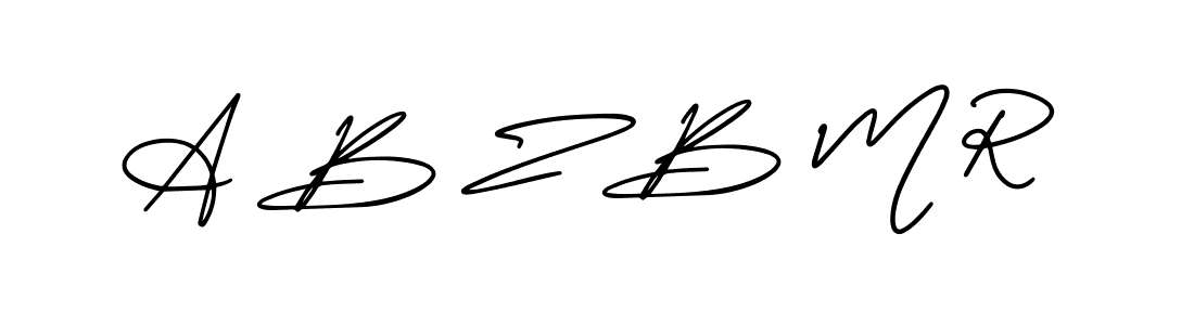 The best way (AmerikaSignatureDemo-Regular) to make a short signature is to pick only two or three words in your name. The name A B Z B M R include a total of six letters. For converting this name. A B Z B M R signature style 3 images and pictures png