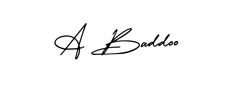 Create a beautiful signature design for name A Baddoo. With this signature (AmerikaSignatureDemo-Regular) fonts, you can make a handwritten signature for free. A Baddoo signature style 3 images and pictures png