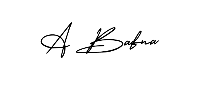 A Bafna stylish signature style. Best Handwritten Sign (AmerikaSignatureDemo-Regular) for my name. Handwritten Signature Collection Ideas for my name A Bafna. A Bafna signature style 3 images and pictures png
