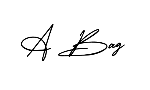 Design your own signature with our free online signature maker. With this signature software, you can create a handwritten (AmerikaSignatureDemo-Regular) signature for name A Bag. A Bag signature style 3 images and pictures png