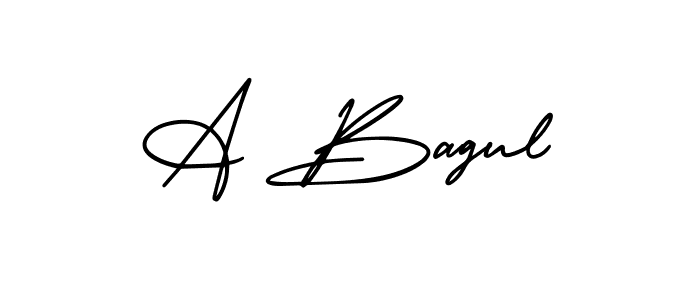 A Bagul stylish signature style. Best Handwritten Sign (AmerikaSignatureDemo-Regular) for my name. Handwritten Signature Collection Ideas for my name A Bagul. A Bagul signature style 3 images and pictures png