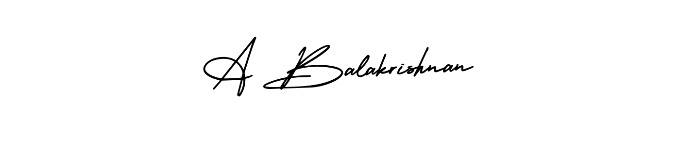 A Balakrishnan stylish signature style. Best Handwritten Sign (AmerikaSignatureDemo-Regular) for my name. Handwritten Signature Collection Ideas for my name A Balakrishnan. A Balakrishnan signature style 3 images and pictures png