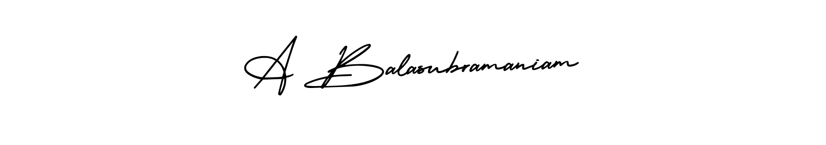 Create a beautiful signature design for name A Balasubramaniam. With this signature (AmerikaSignatureDemo-Regular) fonts, you can make a handwritten signature for free. A Balasubramaniam signature style 3 images and pictures png