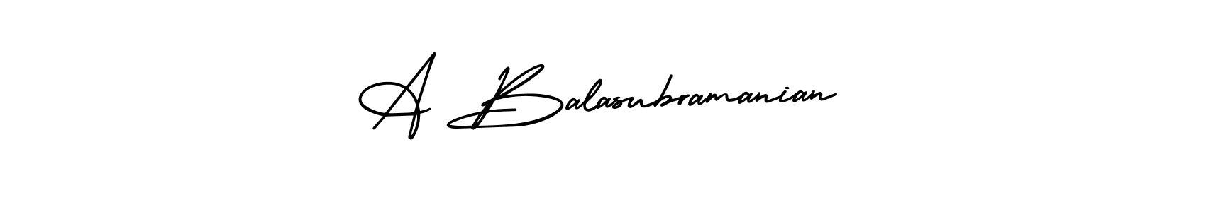 if you are searching for the best signature style for your name A Balasubramanian. so please give up your signature search. here we have designed multiple signature styles  using AmerikaSignatureDemo-Regular. A Balasubramanian signature style 3 images and pictures png