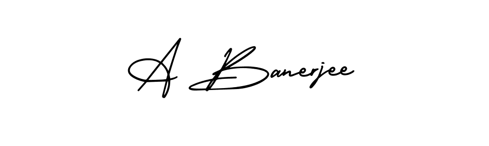 AmerikaSignatureDemo-Regular is a professional signature style that is perfect for those who want to add a touch of class to their signature. It is also a great choice for those who want to make their signature more unique. Get A Banerjee name to fancy signature for free. A Banerjee signature style 3 images and pictures png