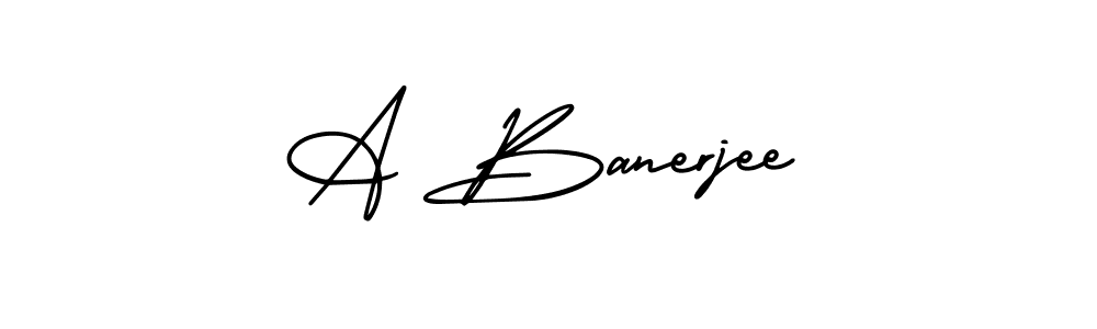 How to make A Banerjee signature? AmerikaSignatureDemo-Regular is a professional autograph style. Create handwritten signature for A Banerjee name. A Banerjee signature style 3 images and pictures png