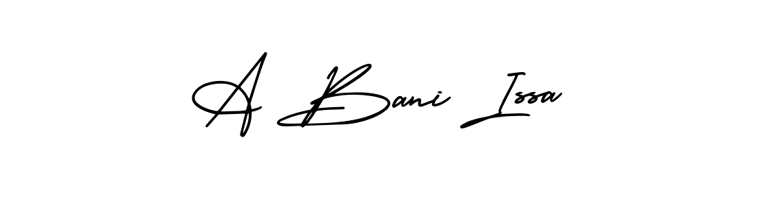 How to make A Bani Issa name signature. Use AmerikaSignatureDemo-Regular style for creating short signs online. This is the latest handwritten sign. A Bani Issa signature style 3 images and pictures png