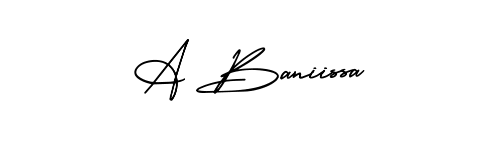 How to make A Baniissa signature? AmerikaSignatureDemo-Regular is a professional autograph style. Create handwritten signature for A Baniissa name. A Baniissa signature style 3 images and pictures png