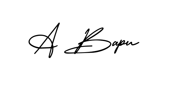 Use a signature maker to create a handwritten signature online. With this signature software, you can design (AmerikaSignatureDemo-Regular) your own signature for name A Bapu. A Bapu signature style 3 images and pictures png