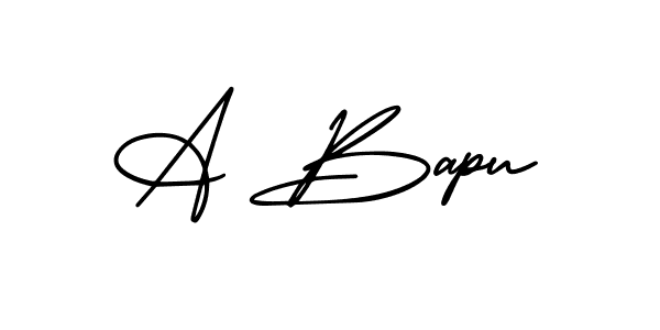 if you are searching for the best signature style for your name A Bapu. so please give up your signature search. here we have designed multiple signature styles  using AmerikaSignatureDemo-Regular. A Bapu signature style 3 images and pictures png
