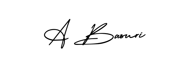 Create a beautiful signature design for name A Basuri. With this signature (AmerikaSignatureDemo-Regular) fonts, you can make a handwritten signature for free. A Basuri signature style 3 images and pictures png