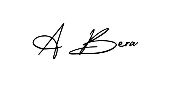Make a beautiful signature design for name A Bera. With this signature (AmerikaSignatureDemo-Regular) style, you can create a handwritten signature for free. A Bera signature style 3 images and pictures png