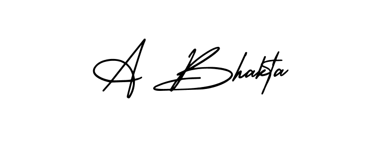How to make A Bhakta name signature. Use AmerikaSignatureDemo-Regular style for creating short signs online. This is the latest handwritten sign. A Bhakta signature style 3 images and pictures png