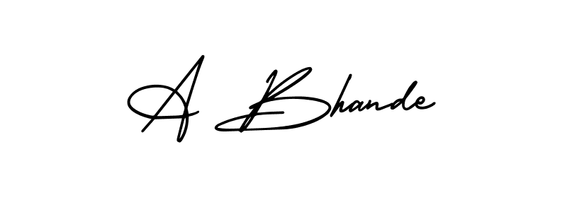This is the best signature style for the A Bhande name. Also you like these signature font (AmerikaSignatureDemo-Regular). Mix name signature. A Bhande signature style 3 images and pictures png