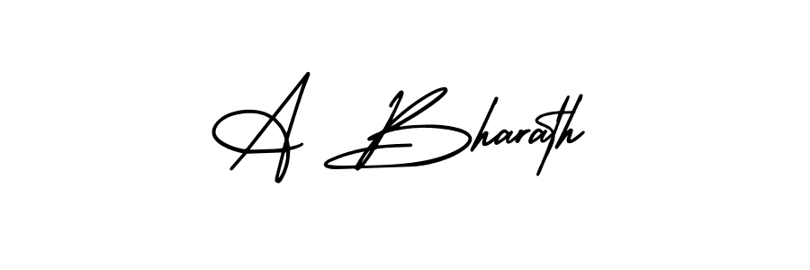 You should practise on your own different ways (AmerikaSignatureDemo-Regular) to write your name (A Bharath) in signature. don't let someone else do it for you. A Bharath signature style 3 images and pictures png