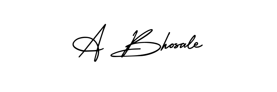 Create a beautiful signature design for name A Bhosale. With this signature (AmerikaSignatureDemo-Regular) fonts, you can make a handwritten signature for free. A Bhosale signature style 3 images and pictures png