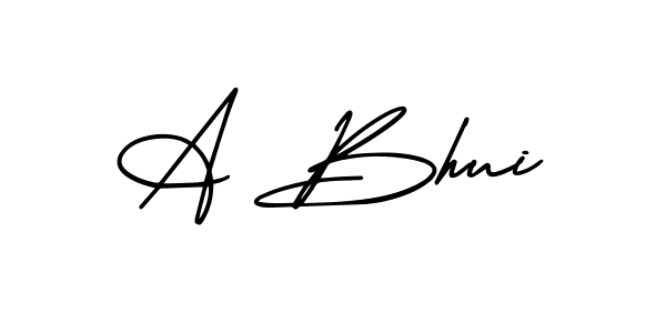 How to Draw A Bhui signature style? AmerikaSignatureDemo-Regular is a latest design signature styles for name A Bhui. A Bhui signature style 3 images and pictures png