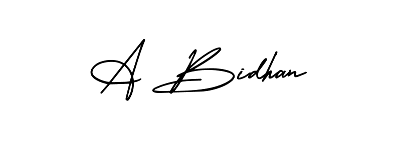 Similarly AmerikaSignatureDemo-Regular is the best handwritten signature design. Signature creator online .You can use it as an online autograph creator for name A Bidhan. A Bidhan signature style 3 images and pictures png
