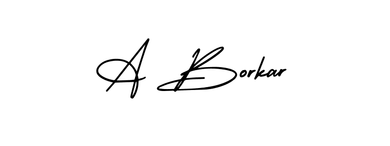 if you are searching for the best signature style for your name A Borkar. so please give up your signature search. here we have designed multiple signature styles  using AmerikaSignatureDemo-Regular. A Borkar signature style 3 images and pictures png