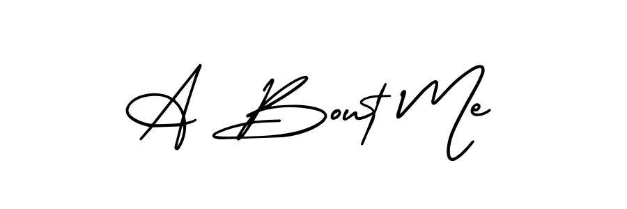 A Bout Me stylish signature style. Best Handwritten Sign (AmerikaSignatureDemo-Regular) for my name. Handwritten Signature Collection Ideas for my name A Bout Me. A Bout Me signature style 3 images and pictures png