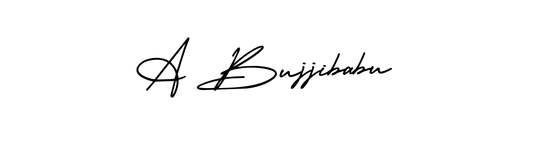 How to Draw A Bujjibabu signature style? AmerikaSignatureDemo-Regular is a latest design signature styles for name A Bujjibabu. A Bujjibabu signature style 3 images and pictures png