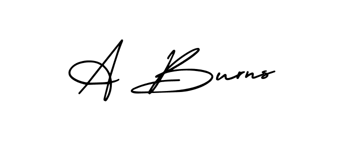 Create a beautiful signature design for name A Burns. With this signature (AmerikaSignatureDemo-Regular) fonts, you can make a handwritten signature for free. A Burns signature style 3 images and pictures png
