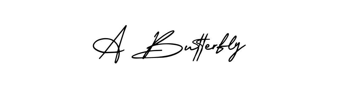 The best way (AmerikaSignatureDemo-Regular) to make a short signature is to pick only two or three words in your name. The name A Butterfly include a total of six letters. For converting this name. A Butterfly signature style 3 images and pictures png