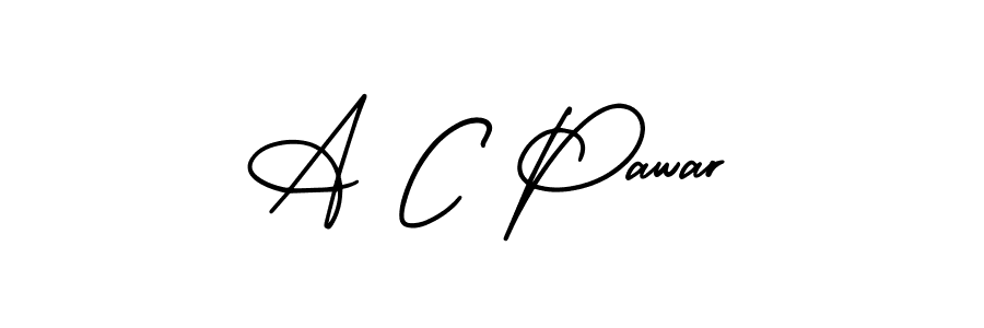 Make a beautiful signature design for name A C Pawar. With this signature (AmerikaSignatureDemo-Regular) style, you can create a handwritten signature for free. A C Pawar signature style 3 images and pictures png