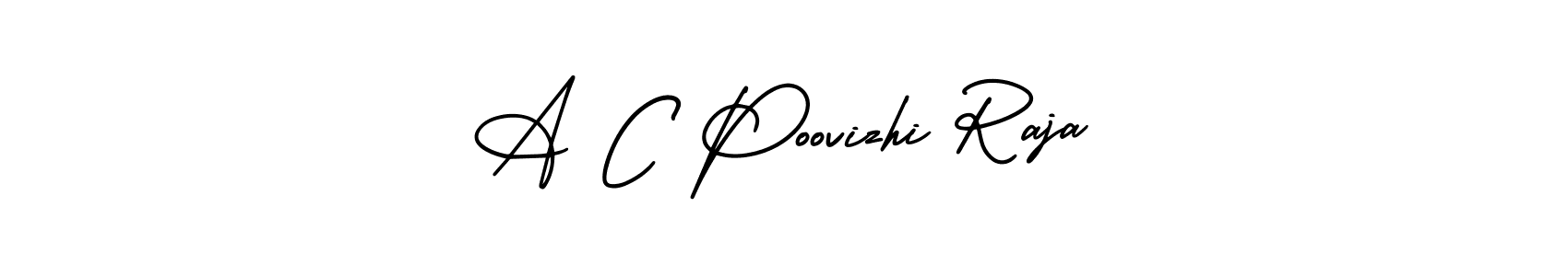 Make a beautiful signature design for name A C Poovizhi Raja. With this signature (AmerikaSignatureDemo-Regular) style, you can create a handwritten signature for free. A C Poovizhi Raja signature style 3 images and pictures png