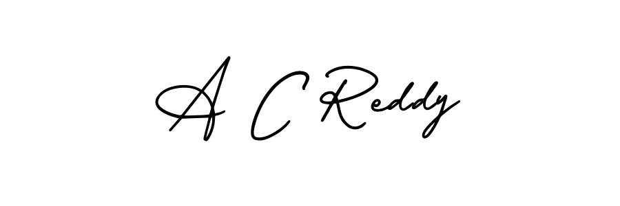 Use a signature maker to create a handwritten signature online. With this signature software, you can design (AmerikaSignatureDemo-Regular) your own signature for name A C Reddy. A C Reddy signature style 3 images and pictures png
