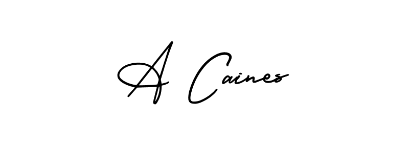 Design your own signature with our free online signature maker. With this signature software, you can create a handwritten (AmerikaSignatureDemo-Regular) signature for name A Caines. A Caines signature style 3 images and pictures png