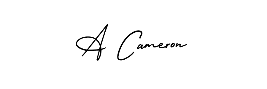 Design your own signature with our free online signature maker. With this signature software, you can create a handwritten (AmerikaSignatureDemo-Regular) signature for name A Cameron. A Cameron signature style 3 images and pictures png