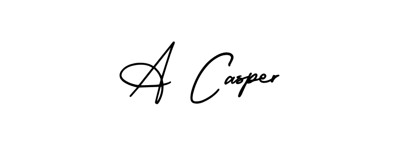 A Casper stylish signature style. Best Handwritten Sign (AmerikaSignatureDemo-Regular) for my name. Handwritten Signature Collection Ideas for my name A Casper. A Casper signature style 3 images and pictures png