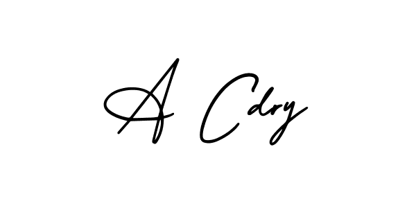 Design your own signature with our free online signature maker. With this signature software, you can create a handwritten (AmerikaSignatureDemo-Regular) signature for name A Cdry. A Cdry signature style 3 images and pictures png