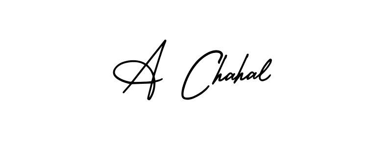 Similarly AmerikaSignatureDemo-Regular is the best handwritten signature design. Signature creator online .You can use it as an online autograph creator for name A Chahal. A Chahal signature style 3 images and pictures png