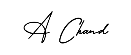 Elevate your brand with a stunning A Chand eSignature. The AmerikaSignatureDemo-Regular style provides a balanced, flowing aesthetic for everyday signing. A Chand signature style 3 images and pictures png