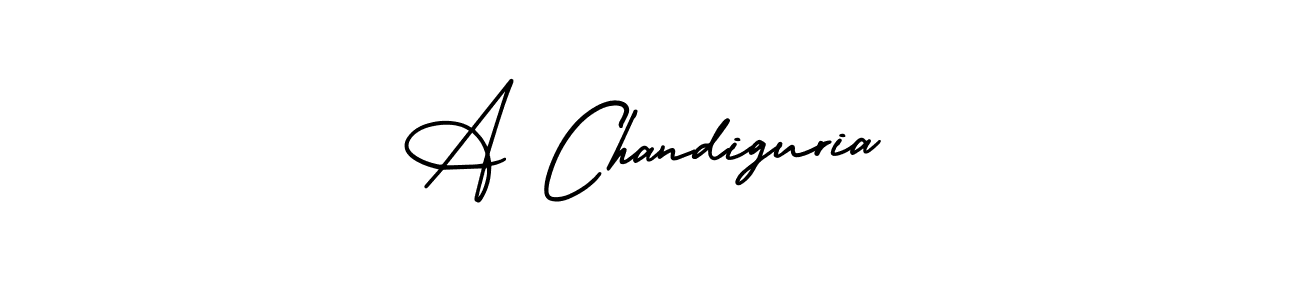 Design your own signature with our free online signature maker. With this signature software, you can create a handwritten (AmerikaSignatureDemo-Regular) signature for name A Chandiguria. A Chandiguria signature style 3 images and pictures png