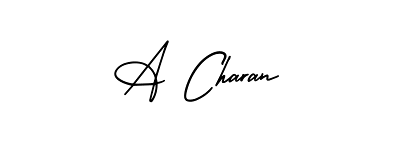 This is the best signature style for the A Charan name. Also you like these signature font (AmerikaSignatureDemo-Regular). Mix name signature. A Charan signature style 3 images and pictures png