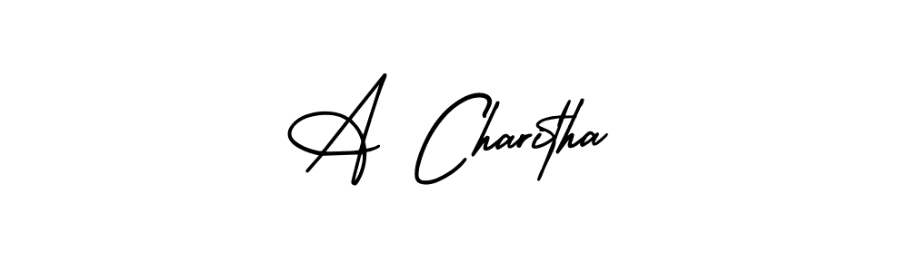 Use a signature maker to create a handwritten signature online. With this signature software, you can design (AmerikaSignatureDemo-Regular) your own signature for name A Charitha. A Charitha signature style 3 images and pictures png