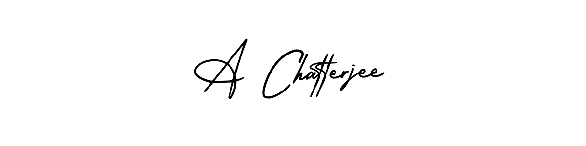 You should practise on your own different ways (AmerikaSignatureDemo-Regular) to write your name (A Chatterjee) in signature. don't let someone else do it for you. A Chatterjee signature style 3 images and pictures png