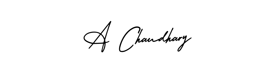 How to make A Chaudhary name signature. Use AmerikaSignatureDemo-Regular style for creating short signs online. This is the latest handwritten sign. A Chaudhary signature style 3 images and pictures png