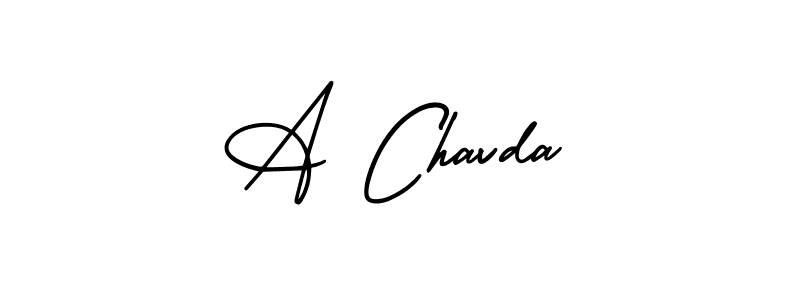 Make a beautiful signature design for name A Chavda. With this signature (AmerikaSignatureDemo-Regular) style, you can create a handwritten signature for free. A Chavda signature style 3 images and pictures png