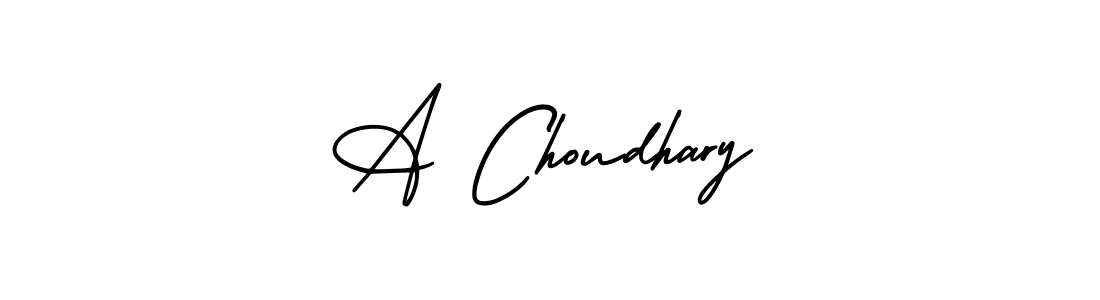 Make a beautiful signature design for name A Choudhary. With this signature (AmerikaSignatureDemo-Regular) style, you can create a handwritten signature for free. A Choudhary signature style 3 images and pictures png