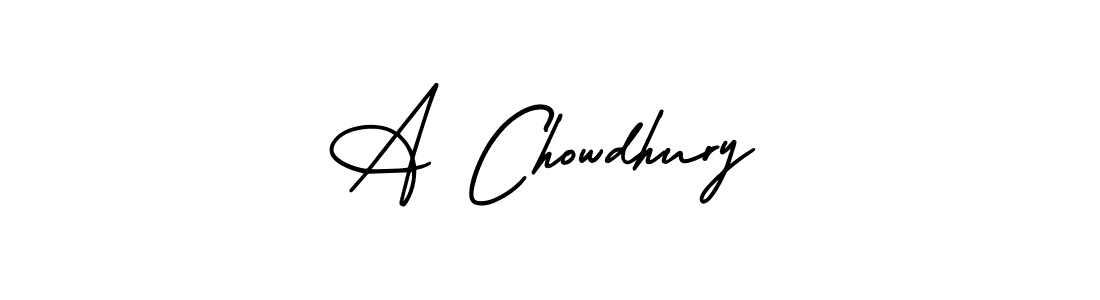 A Chowdhury stylish signature style. Best Handwritten Sign (AmerikaSignatureDemo-Regular) for my name. Handwritten Signature Collection Ideas for my name A Chowdhury. A Chowdhury signature style 3 images and pictures png