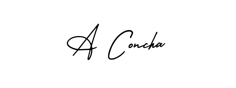 Make a beautiful signature design for name A Concha. Use this online signature maker to create a handwritten signature for free. A Concha signature style 3 images and pictures png