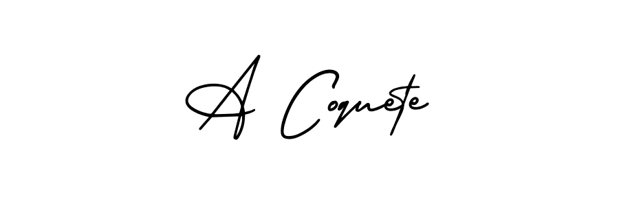 It looks lik you need a new signature style for name A Coquete. Design unique handwritten (AmerikaSignatureDemo-Regular) signature with our free signature maker in just a few clicks. A Coquete signature style 3 images and pictures png