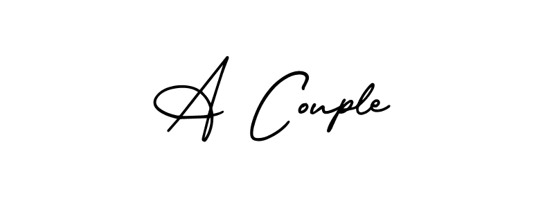 How to make A Couple name signature. Use AmerikaSignatureDemo-Regular style for creating short signs online. This is the latest handwritten sign. A Couple signature style 3 images and pictures png