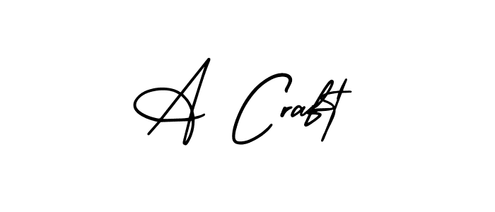 Design your own signature with our free online signature maker. With this signature software, you can create a handwritten (AmerikaSignatureDemo-Regular) signature for name A Craft. A Craft signature style 3 images and pictures png