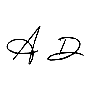 A D stylish signature style. Best Handwritten Sign (AmerikaSignatureDemo-Regular) for my name. Handwritten Signature Collection Ideas for my name A D. A D signature style 3 images and pictures png