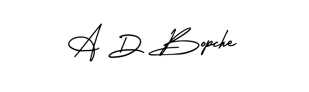 Design your own signature with our free online signature maker. With this signature software, you can create a handwritten (AmerikaSignatureDemo-Regular) signature for name A D Bopche. A D Bopche signature style 3 images and pictures png